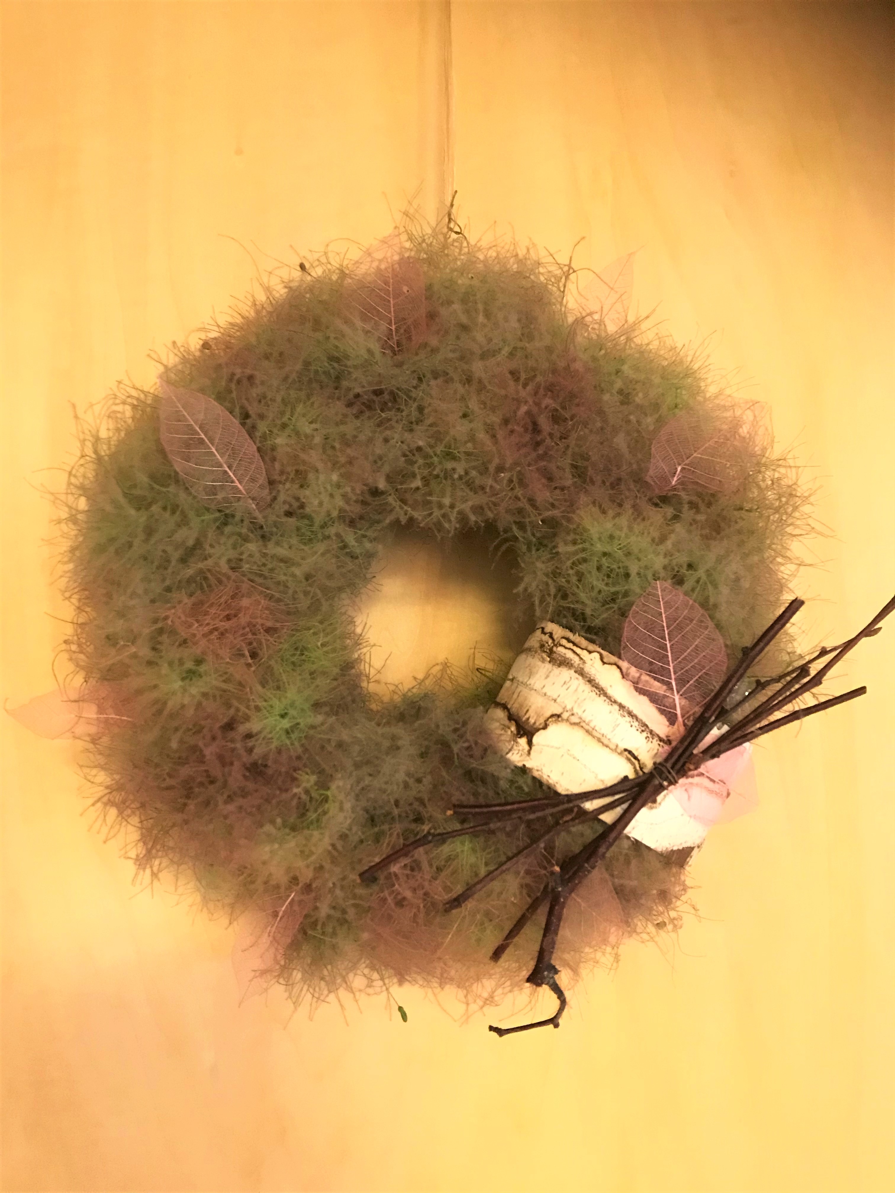 ふわふわもこもこ 白樺とドライスモークツリーのリース作り by Kukka 💠 Aika